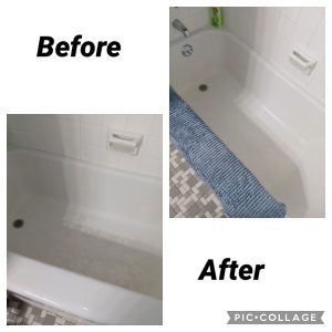 bathtub cleaning before after